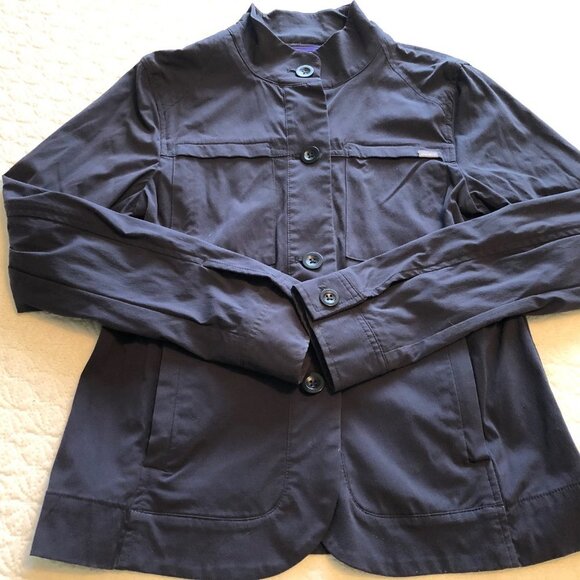 Eddie Bauer Button Up Adventure Travel Hiking Shirt Womens Size 6 Navy Blue - Picture 1 of 8